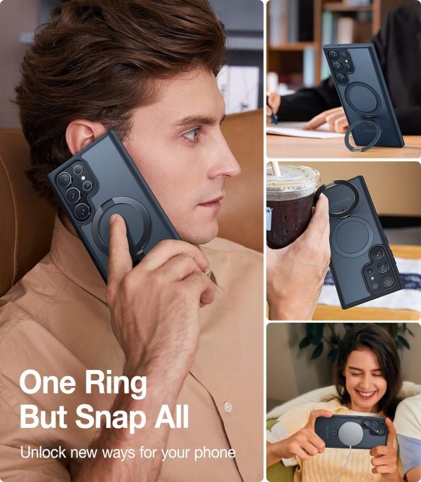 Samsung Galaxy S23 Ultra Ostand Matte Series By Torras - Black - Image 3