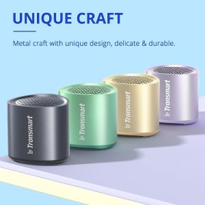 Tronsmart Nimo Portable Bluetooth Speaker Super-Compact Design Metal Craft Mini Speaker with Lanyard IPX7 Waterproof for Shower Travel 12 Hours Battery Stereo Pairing Hands-Free Call - Black - BB - Image 6
