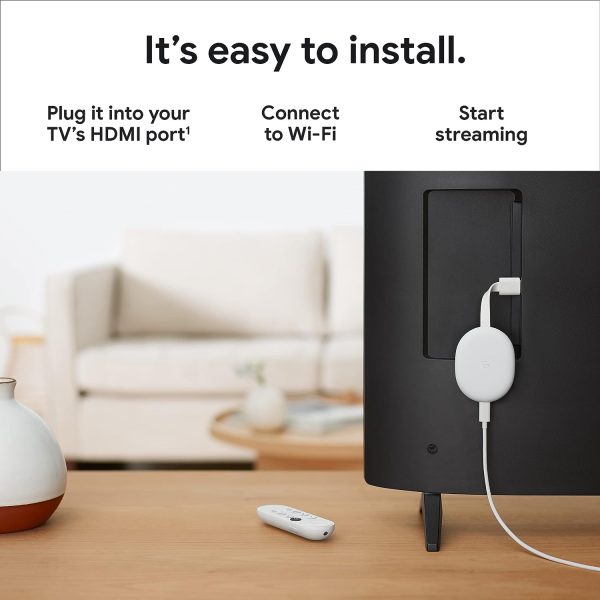 Google Chromecast 4K Streaming Stick Entertainment on Your TV With Voice Search  Watch Movies Shows and Live TV in 4K HDR - White - Image 4