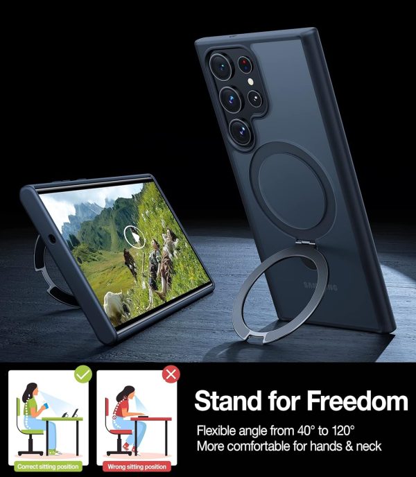 Samsung Galaxy S23 Ultra Ostand Matte Series By Torras - Black - Image 6