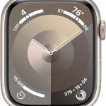 Apple Watch Series 9 45mm Smartwatch with Midnight Aluminum Case with Starlight Sport Loop Fitness Tracker Blood Oxygen & ECG Apps Always-On Retina Display Carbon Neutral
