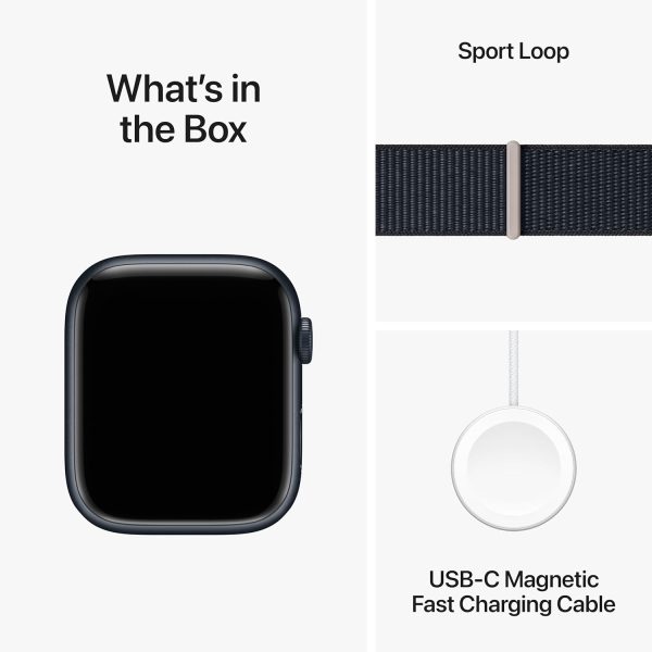 Apple Watch Series 9 45mm Smartwatch with Midnight Aluminum Case with Midnight Sport Loop Fitness Tracker Blood Oxygen & ECG Apps Always-On Retina Display Carbon Neutral - Image 6