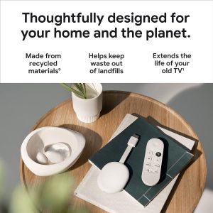 Google Chromecast HD Streaming Stick Entertainment on Your TV With Voice Search  Watch Movies Shows and Live TV in 1080p HD - White - Image 3