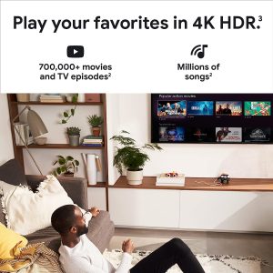 Google Chromecast 4K Streaming Stick Entertainment on Your TV With Voice Search  Watch Movies Shows and Live TV in 4K HDR - White - Image 9
