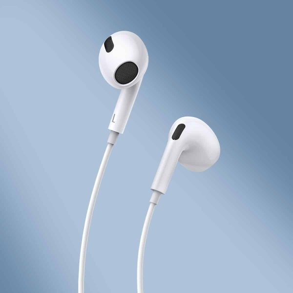 Baseus Encok Type-C Wired Earphones C17 - White - Image 4