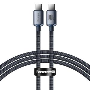 Baseus Crystal Shine Series Fast Charging Data Cable Type-C to Type-C 100W 1.2M - Black