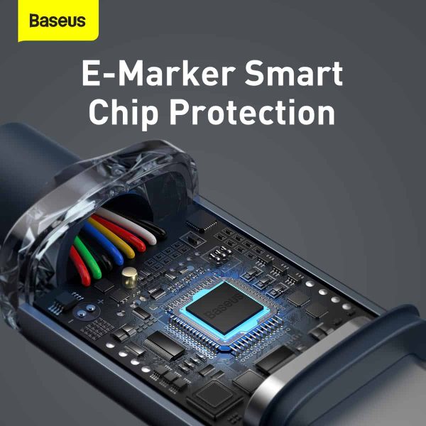 Baseus Crystal Shine Series Fast Charging Data Cable Type-C to Type-C 100W 1.2M - Black - Image 4