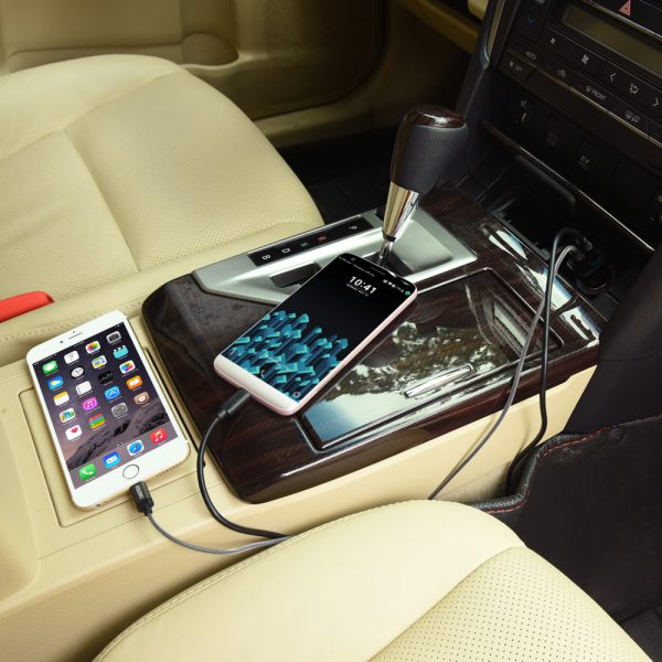 CHOETECH QC 3.0 Dual USB-A ports 36W Car Charger - Black - C0051 - GC - Image 3