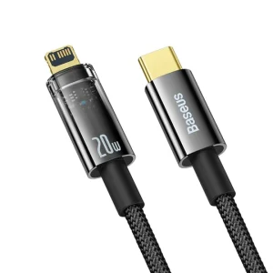 Baseus Explorer Auto Power Off Fast Charging Cable Type C to Iphone 20W 2M - Black