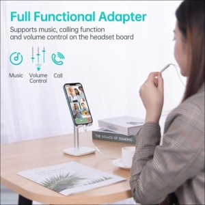 Choetech Lightning To 3.5MM Headphone Adapter - White - AUX005 - GC - Image 4