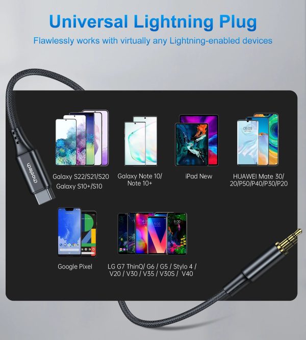 Choetech-AUX006-0 Choetech USB Type-C To 3.5mm 1m Audio Cable for Phones With Type-C Audio Output Model - Black - AUX006 - GC - Image 7