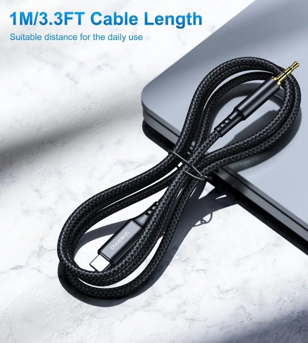 Choetech-AUX006-2 Choetech USB Type-C To 3.5mm 1m Audio Cable for Phones With Type-C Audio Output Model - Black - AUX006 - GC - Image 5