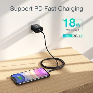 Choetech USB-C to Lightning Nylon Braided MFi Certified Cable (2m/6.6ft) - Black - IP0041 - GC - Image 5