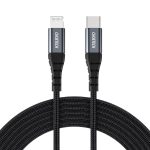 Choetech USB-C to Lightning Nylon Braided MFi Certified Cable (2m/6.6ft) - Black - IP0041 - GC