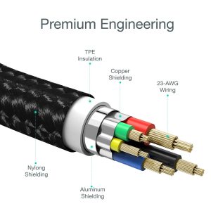 Choetech USB-C to Lightning Nylon Braided MFi Certified Cable (2m/6.6ft) - Black - IP0041 - GC - Image 6