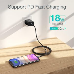 Choetech USB-C to Lightning Nylon Braided MFi Certified Cable (3m/9.8ft) - Black - IP0042 - GC - Image 6