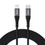 Choetech USB-C to Lightning Nylon Braided MFi Certified Cable (3m/9.8ft) - Black - IP0042 - GC