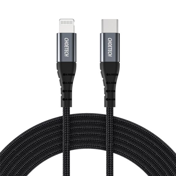 Choetech-IP0042 Choetech USB-C to Lightning Nylon Braided MFi Certified Cable (3m/9.8ft) - Black - IP0042 - GC - Image 1