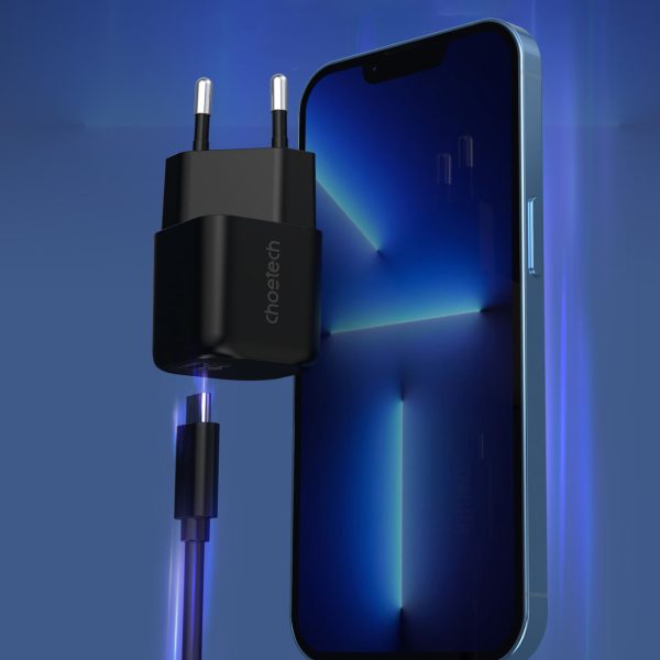 Choetech-PD5007-1 Choetech GaN USB Type C 30W Charger Power Delivery - EU Plug - Black - PD5007 - GC - Image 4