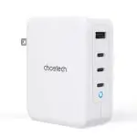 Choetech Ultra Fast 130W Gan 3 USB-C 1 USB-A Power Adapter Charger - US - White - PD6001 - GC