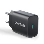 Choetech 25W USB C Charger Fast Charge Wall Adapter With 1m USB C Cable - EU Plug - Black -  PD6003 - GC