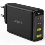 Choetech 140W 4-Port Quick Charging GaN Wall Charger 2x USB-C 2x USB-A - Black - PD6005 - GC