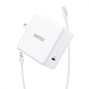 Choetech 60W USB C Charger PD Wall Charger Power Adapter With USB C Cable - White - Q4004 - GC - Image 2