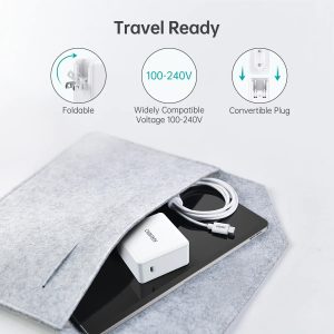 Choetech 60W USB C Charger PD Wall Charger Power Adapter With USB C Cable - White - Q4004 - GC - Image 7