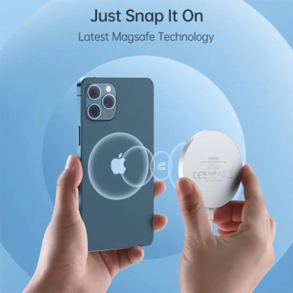 Choetech MagSafe Compatible Magnetic 15W Fast Wireless Charger - White - T518-F - GC - Image 4