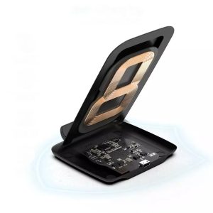 Choetech 15W Fast Wireless Charger Stand with Wall Charger US 1.2m Cable - White - T555-F - GC - Image 5