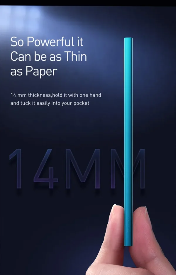 Baseus Adaman Metal Digital Display Quick Charge Power Bank 10000mAh 22.5W - Black - Image 7