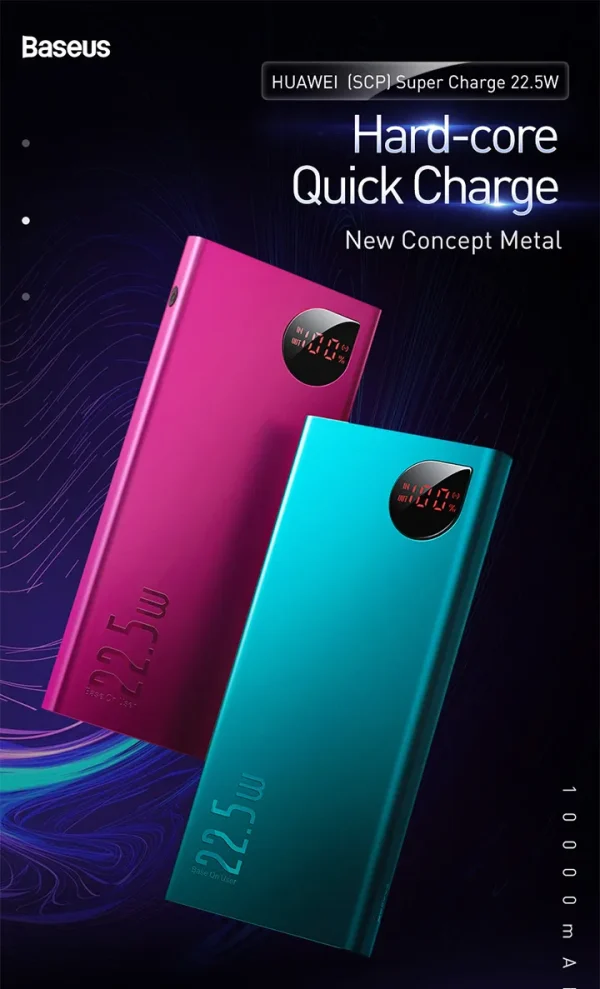 Baseus Adaman Metal Digital Display Quick Charge Power Bank 10000mAh 22.5W - Black - Image 10