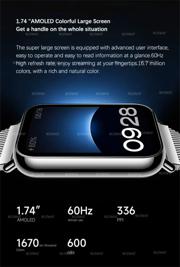 Mi Band 8 Pro Fitness Band - Black - Image 4