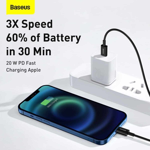 Baseus Superior Series Fast Charging Data Cable Type-C to iPhone PD 20W 1M - Black - Image 5