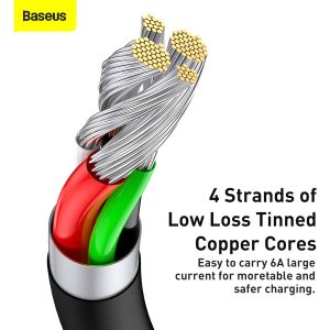Baseus Superior Series Fast Charging Data Cable USB to Type-C 66W 1M - Black - Image 6
