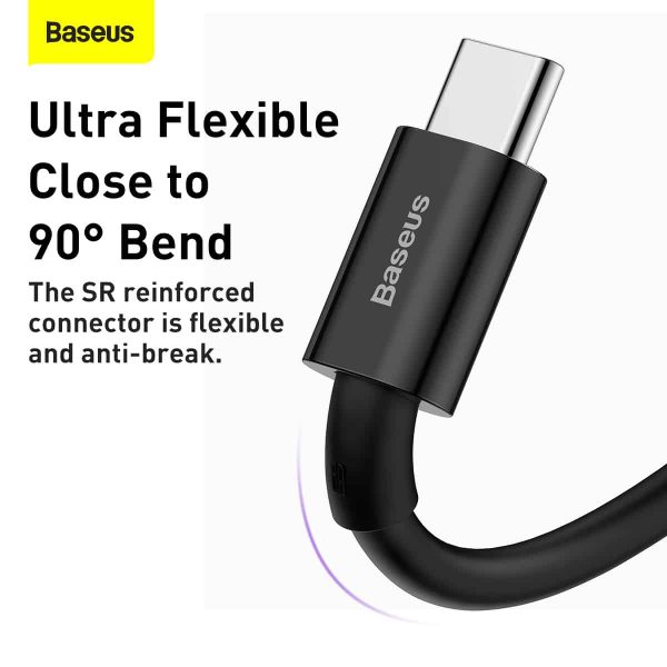 Baseus Superior Series Fast Charging Data Cable USB to Type-C 66W 1M - Black - Image 5
