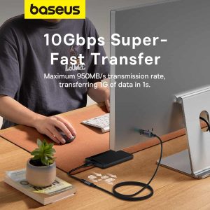 Baseus High Definition Series 10Gbps Extension Cable 1M - Black - Image 5