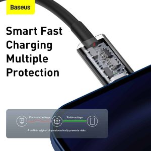 Baseus Superior Series Fast Charging Data Cable Type-C to iPhone PD 20W 2M - Black - Image 3
