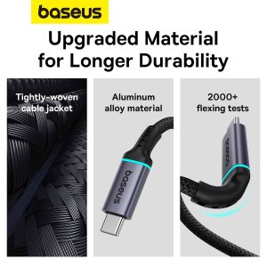 Baseus High Definition Series 10Gbps Extension Cable 1M - Black - Image 2