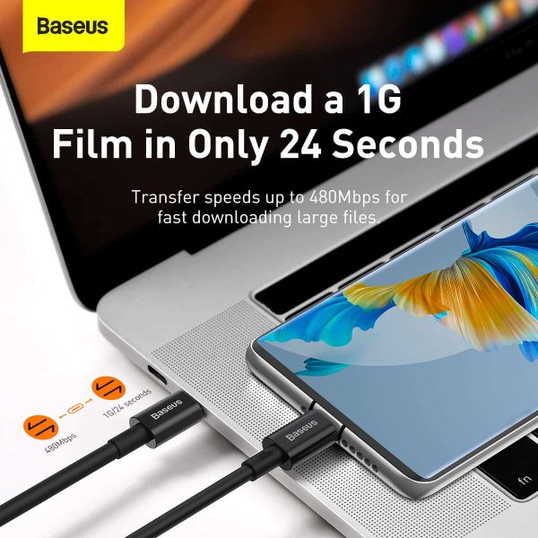 Baseus Superior Series Type-C to Type-C 100W 2M - Black - Image 2