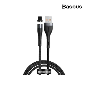 Baseus Zinc Magnetic iPhone Safe Fast Charging Data Cable 2.4A 1M - Black
