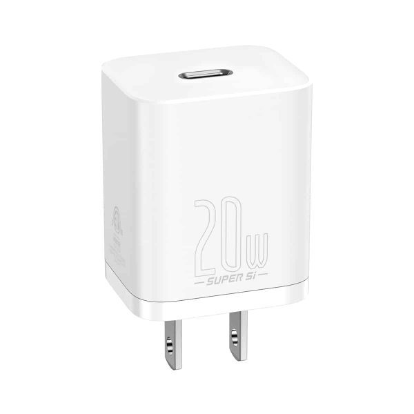 0-15 Baseus Super Si Quick Charger 1C 20W Cn - White - Image 1
