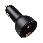 Baseus Superme Digital Display 100W PPS Dual Quick Car Charger - Black