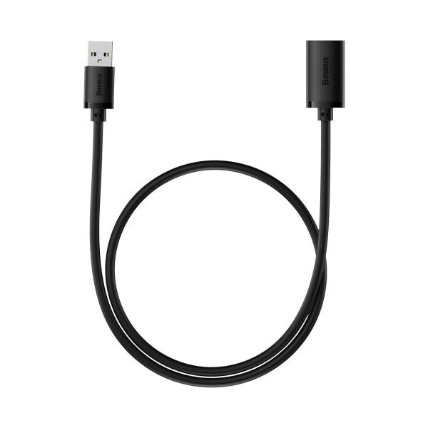 1-6 Baseus AirJoy Series USB3.0 Extension Cable 0.5M - Black - Image 1