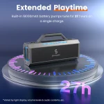 SOUNARC K1 150W Karaoke Party Speaker with Dynamic 2.2 Channel System, 2 Wireless Mics & more - Black - Image 13