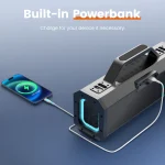 SOUNARC K1 150W Karaoke Party Speaker with Dynamic 2.2 Channel System, 2 Wireless Mics & more - Black - Image 6