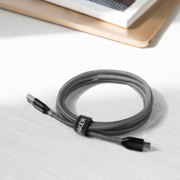 Anker Powerline+ USB C To USB-A 3.0 Cable 6ft - Gray - A8169HA1 - Image 2