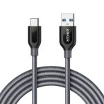 Anker Powerline+ USB C To USB-A 3.0 Cable 6ft - Gray - A8169HA1