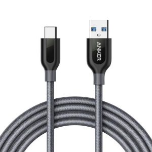 Anker Powerline+ USB C To USB-A 3.0 Cable 6ft - Gray - A8169HA1