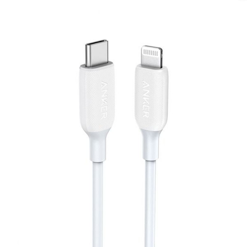 Anker PowerLine III USB-C To Lightning 6ft - White - A8833H21 - Image 1